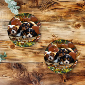 Car Coasters - Pumpkin Patch Puppies