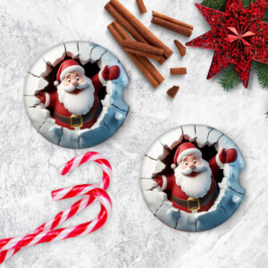 Car Coasters - Bust Out Santa