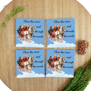 Square Ceramic Coasters - Over the River