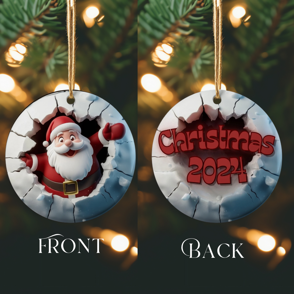 Ornament - Bust Out Santa