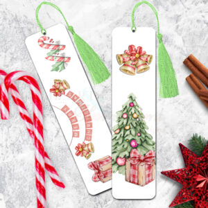 Double-sided Aluminum Bookmark - Christmas Banner